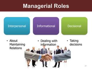 Management Informational Roles Functions of management | PPTX