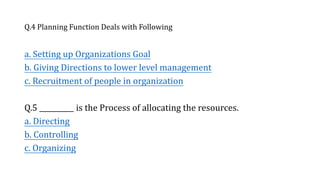 Functions of Management | PPTX | Human Resources | Business
