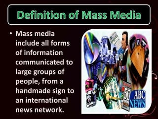 Functions of mass Media | PPT