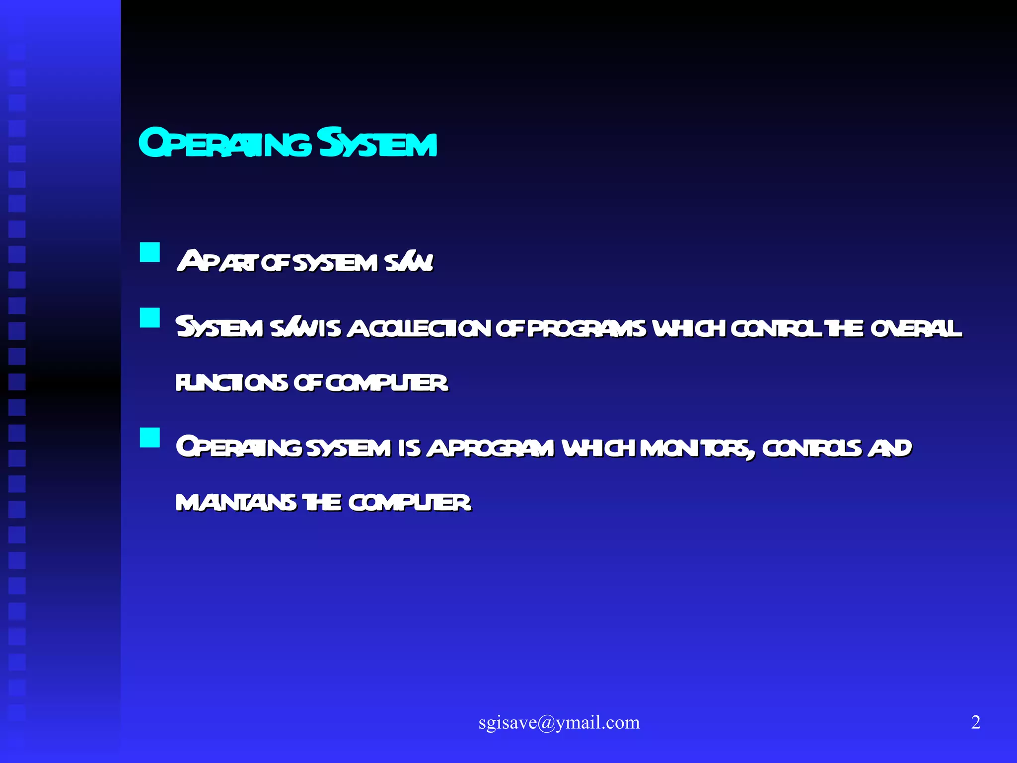 Functions of Operating System | PPT