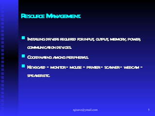 Functions of Operating System | PPT