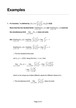 Functions of several variables | PDF