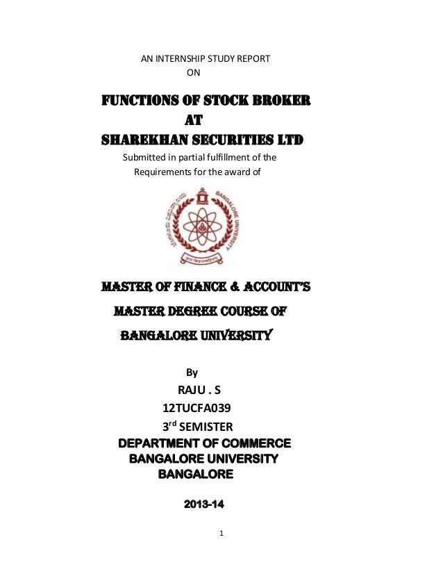 Functions Of Stock Brokers