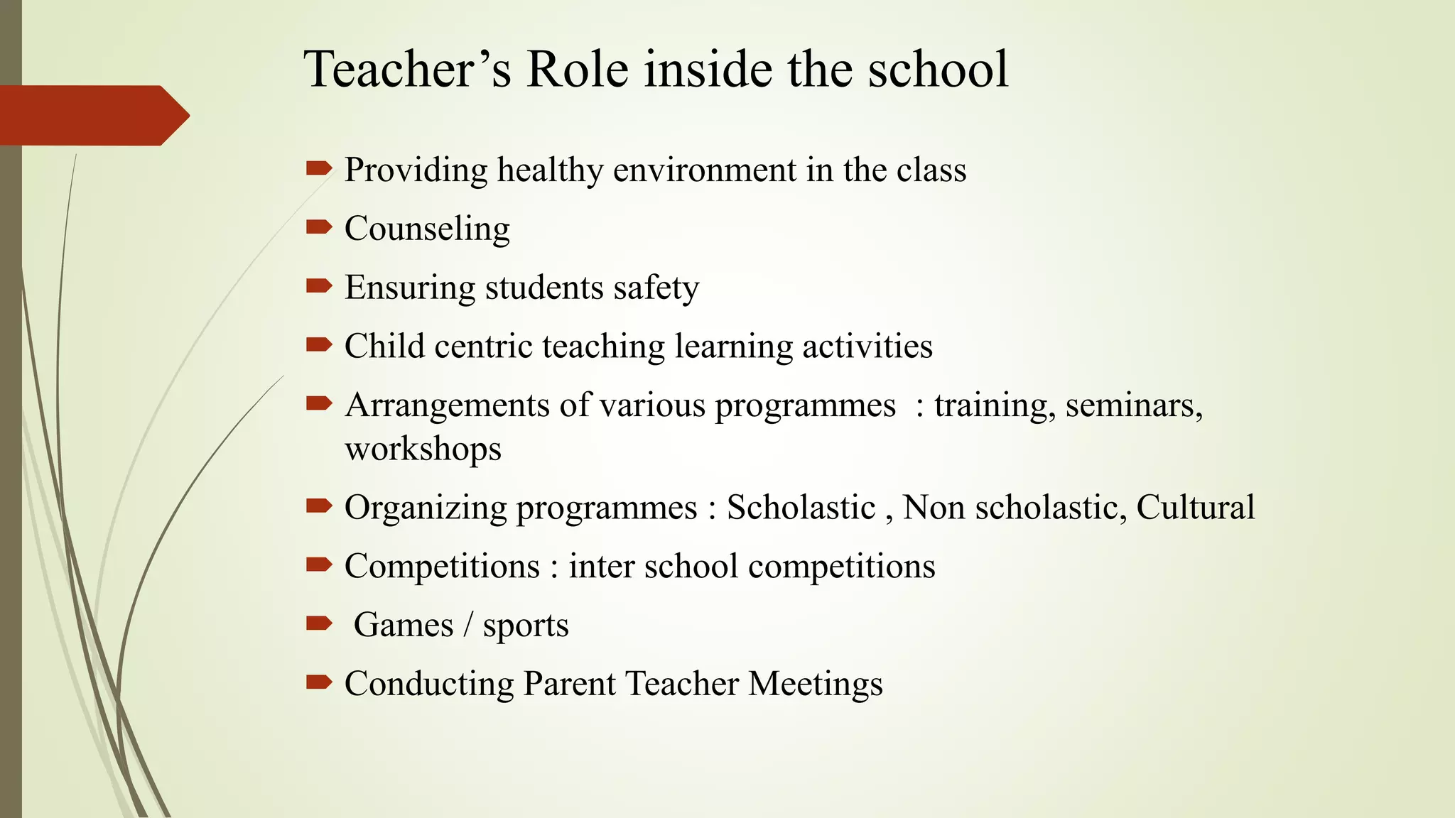 Role, responsibilities and functions of the Teacher | PPTX