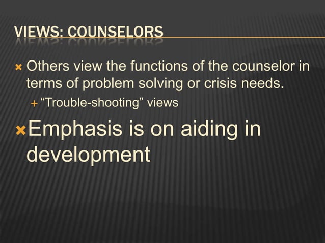 Functions Of The Counselor Ppt