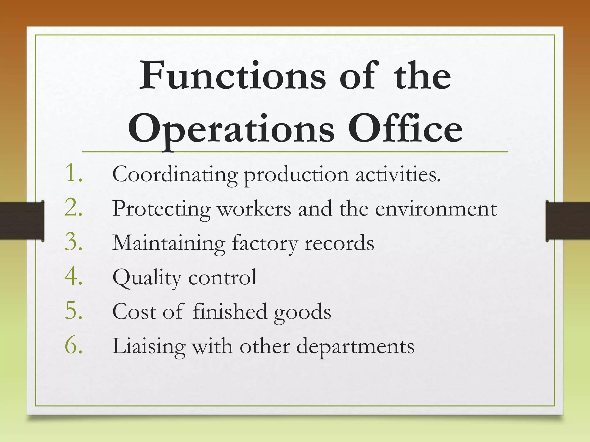 Operations, Despatch and Transport Services | PPTX