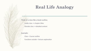 Comprehensive Guide to Function Outsside the class in C++ Programming ...