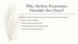 Comprehensive Guide to Function Outsside the class in C++ Programming ...