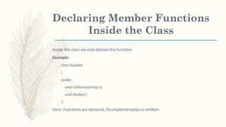 Comprehensive Guide to Function Outsside the class in C++ Programming ...
