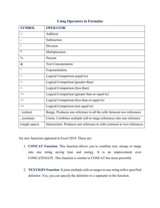 Functions vs formulas | PDF image.