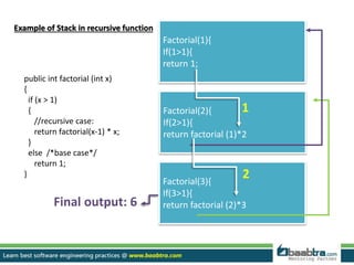 Functions with heap and stack | PPT | Free Download