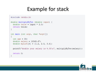 Example for stack
 