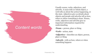 Function Words.pptx | Homework and Study | Education