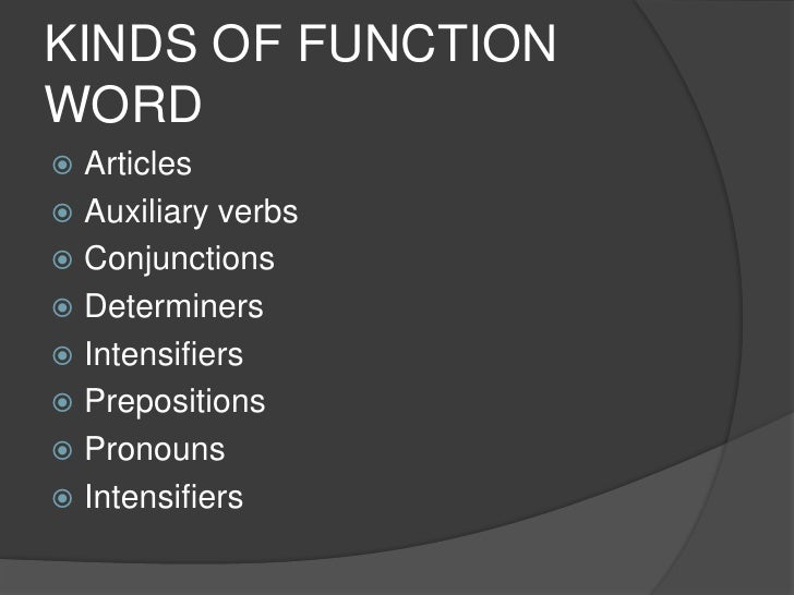 function words content words