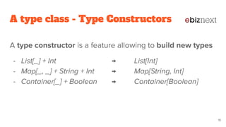 A type class - Type Constructors
 