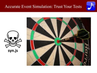Accurate Event Simulation: Trust Your Testsarrsyn.js