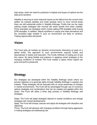 Volatility Arbitrage Fund | PDF