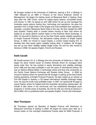 David Kessler 10 Step Program.pdf Volatility Arbitrage Fund | PDF