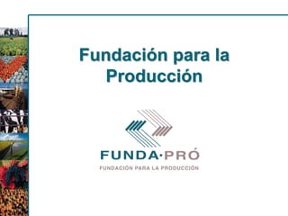 Fundación para la
  Producción
 
