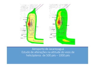 Aeroporto de Jacarepaguá
Estudo de alterações na altitude do voos de 
helicópteros  de 500 pés – 1000 pés
 