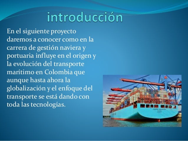 evolución del transporte marítimo en colombia