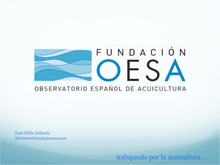 trabajando por la acuicultura…
José Félix Infante 
jfinfante@fundacionoesa.es
 