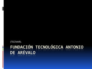 Fundación tecnológica Antonio de Arévalo (TECNAR). 