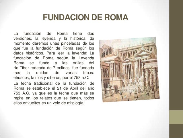 Fundacion de roma segunda presentcion