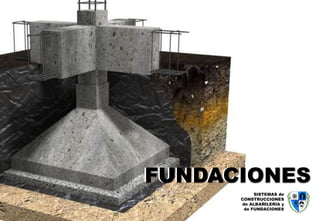 FUNDACIONES
FUNDACIONES
SISTEMAS de
CONSTRUCCIONES
de ALBAÑILERIA y
de FUNDACIONES
 
