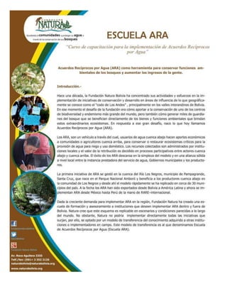 Fundacion natura bolivia escuela ara
