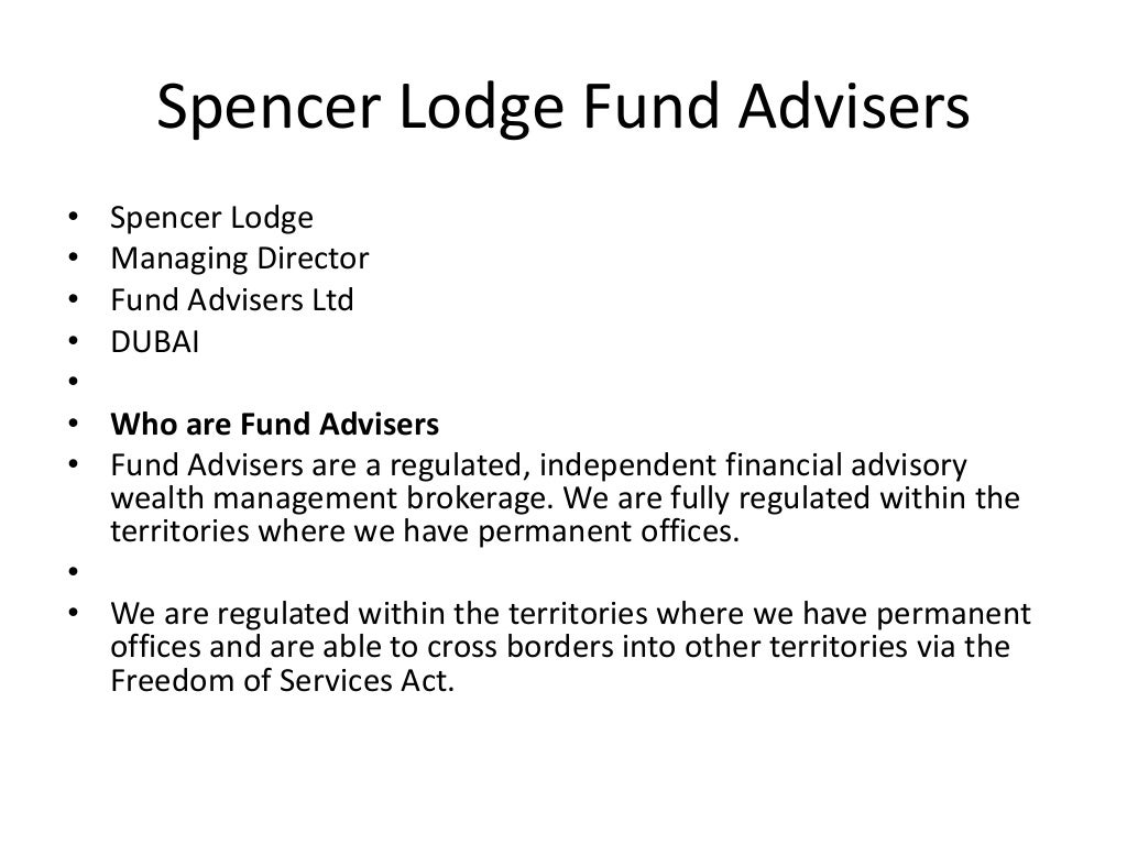 Fund Advisers Dubai Spencer Lodge