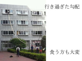 行き過ぎた勾配




 食う方も大変
 