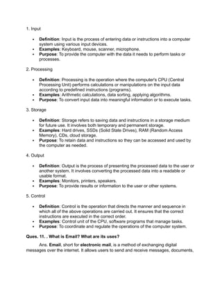 Fundamentals of Computer Science Basics. | DOCX