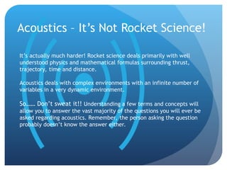 FUNDAMENTAL-ACOUSTICS.ppt acoustics and audiology | PPT