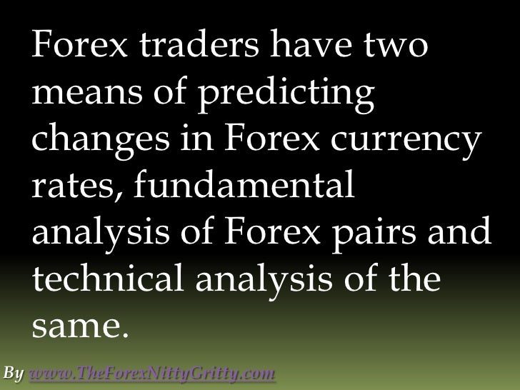 Fundamental analysis of forex