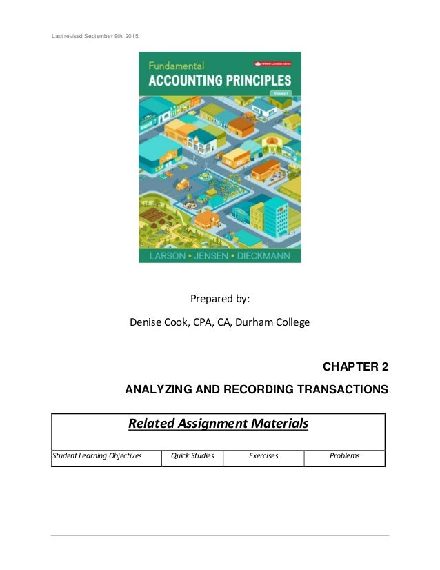 Volume 1 Fundamental Accounting Principles