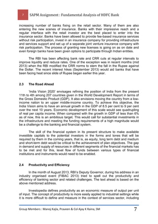 7

SAPM Assignment : Fundamental Analysis of HDFC Bank

increasing number of banks fixing on the retail sector. Many of th...