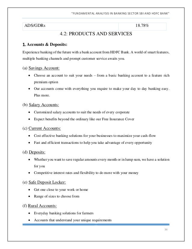 Fundamental Analysis Of Banking Sector Sbi And Hdfc Bank