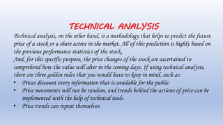 Fundamental and technical analysis (sapm) | PPTX