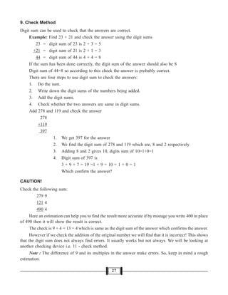 Digit Sum Method Fundamental+and+vedic+mathematics | PDF