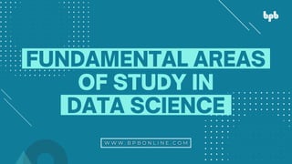 FUNDAMENTAL AREAS
OF STUDY IN
DATA SCIENCE
 