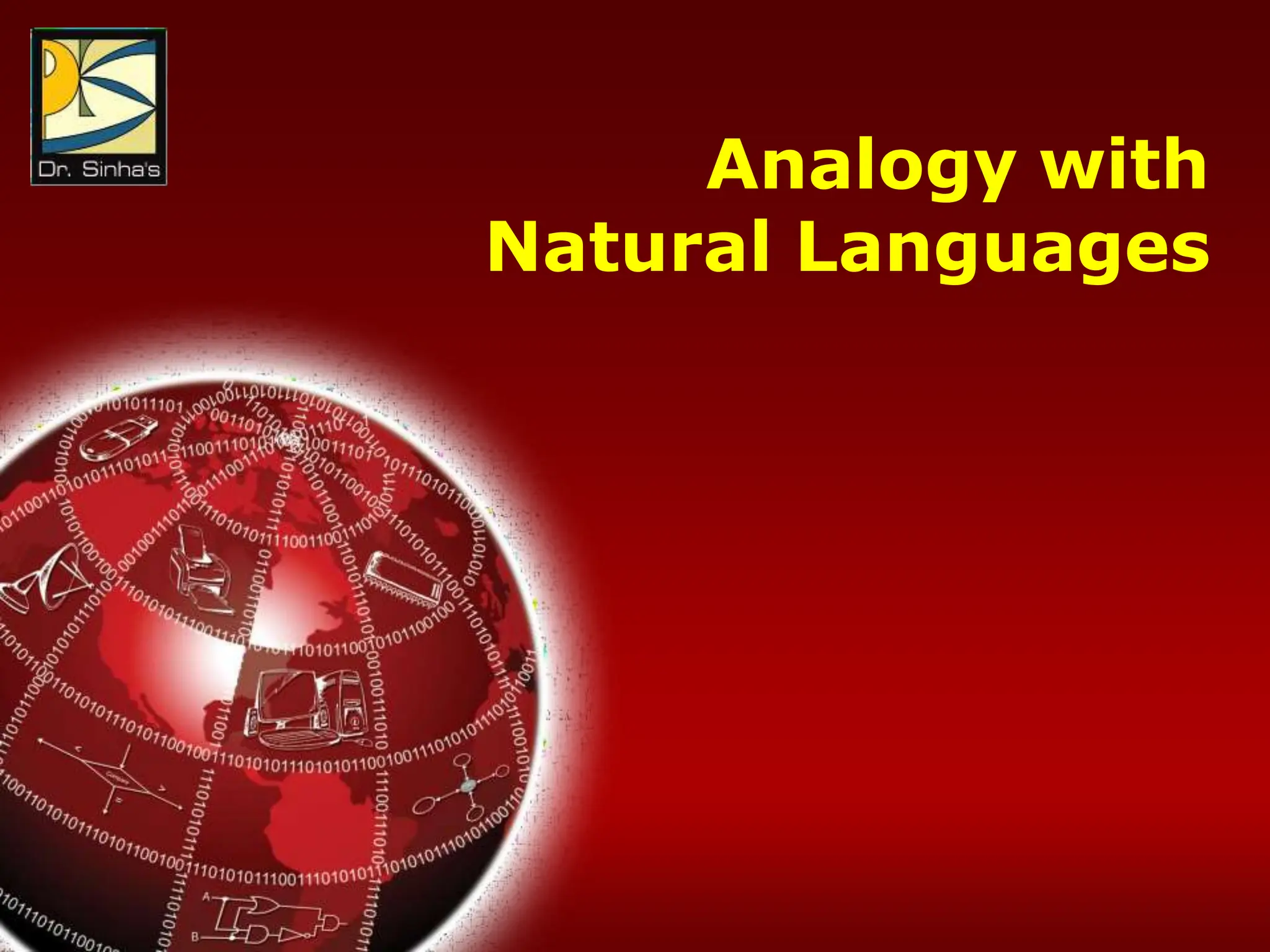 Computer Fundamentals: Pradeep K. Sinha & Priti Sinha
Chapter 12: Computer Languages Slide 3/65
Analogy with
Natural Languages
 