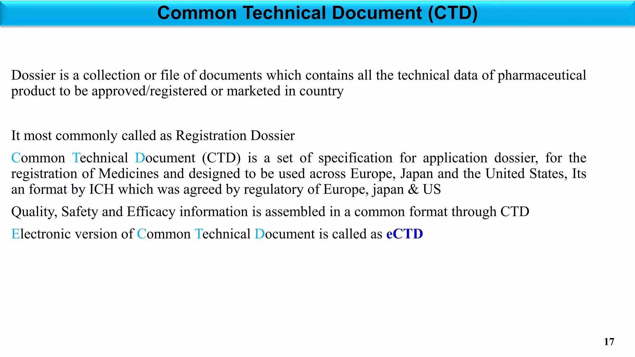 Fundamental concept of regulatory affairs in pharmaceutical ...