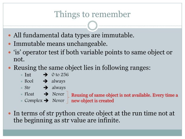 Python-04| Fundamental data types vs immutability | PPT