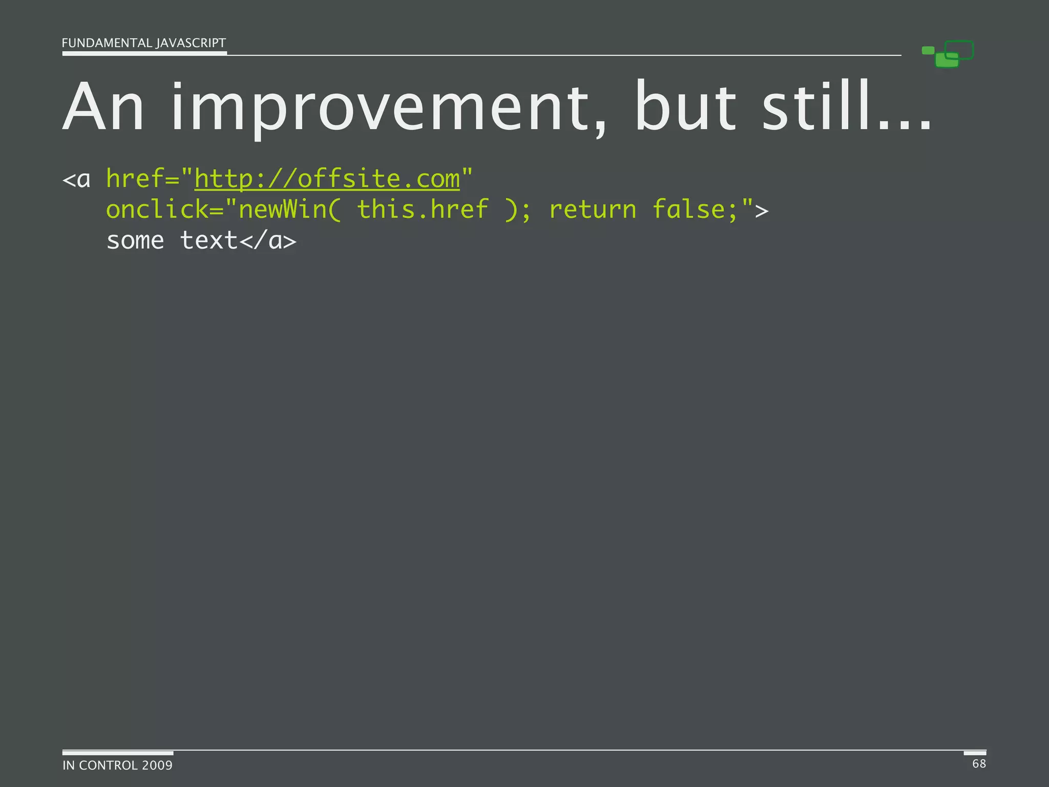 Fundamental JavaScript [In Control 2009]
