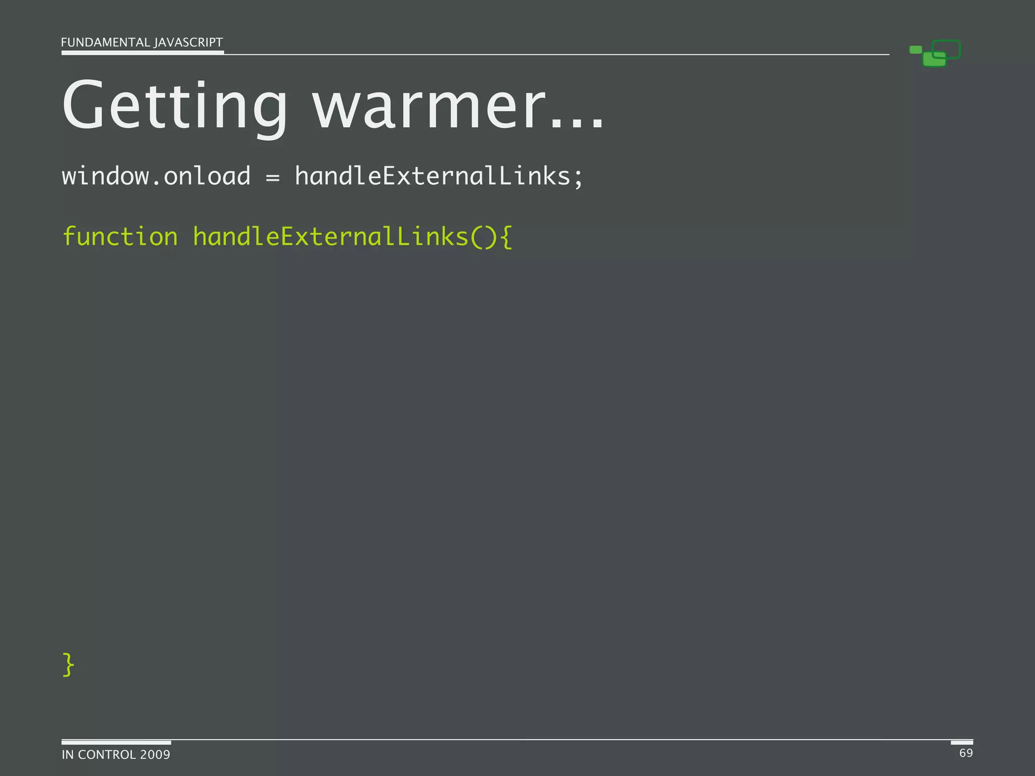 Fundamental JavaScript [In Control 2009]