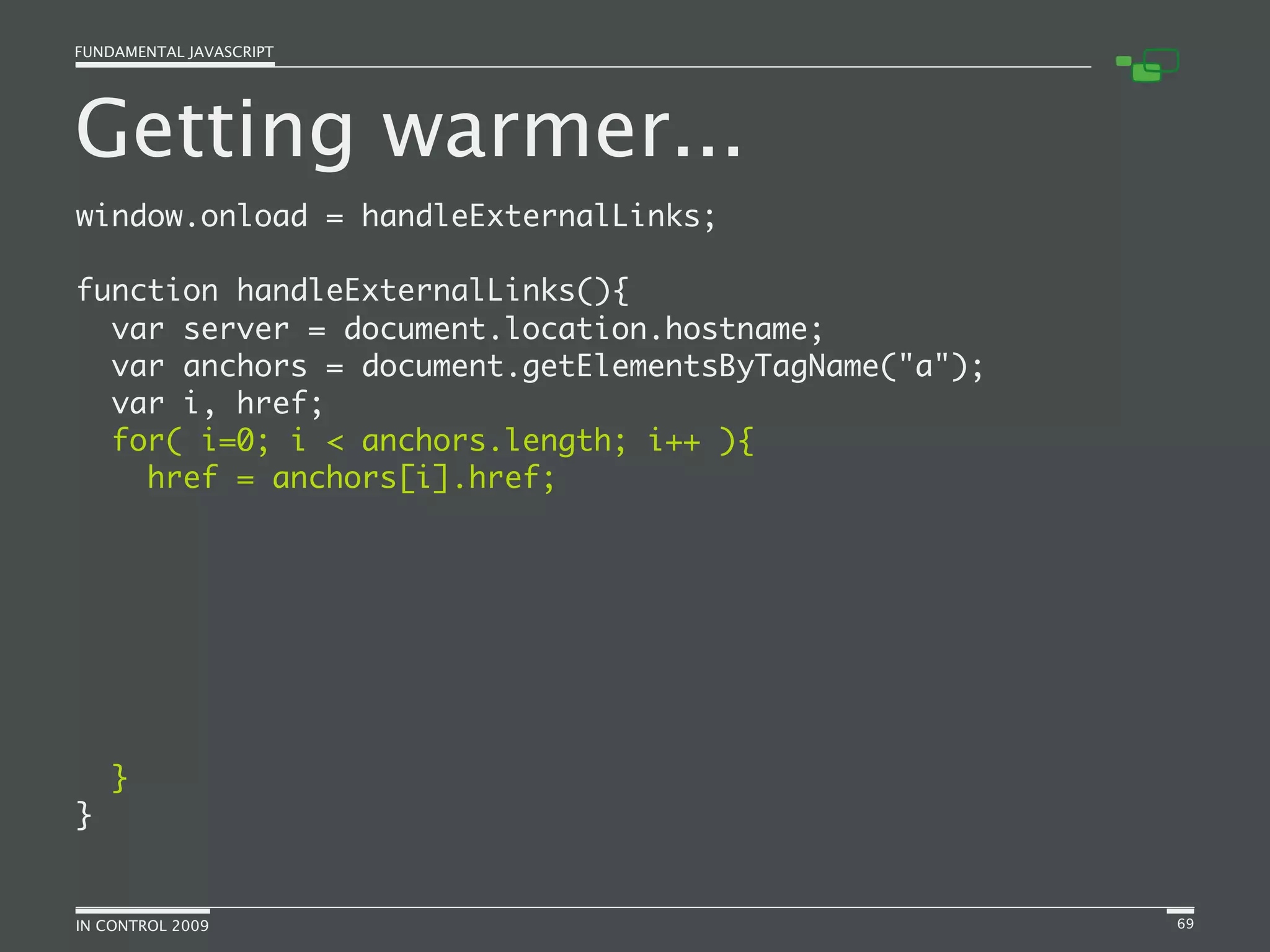 Fundamental JavaScript [In Control 2009]