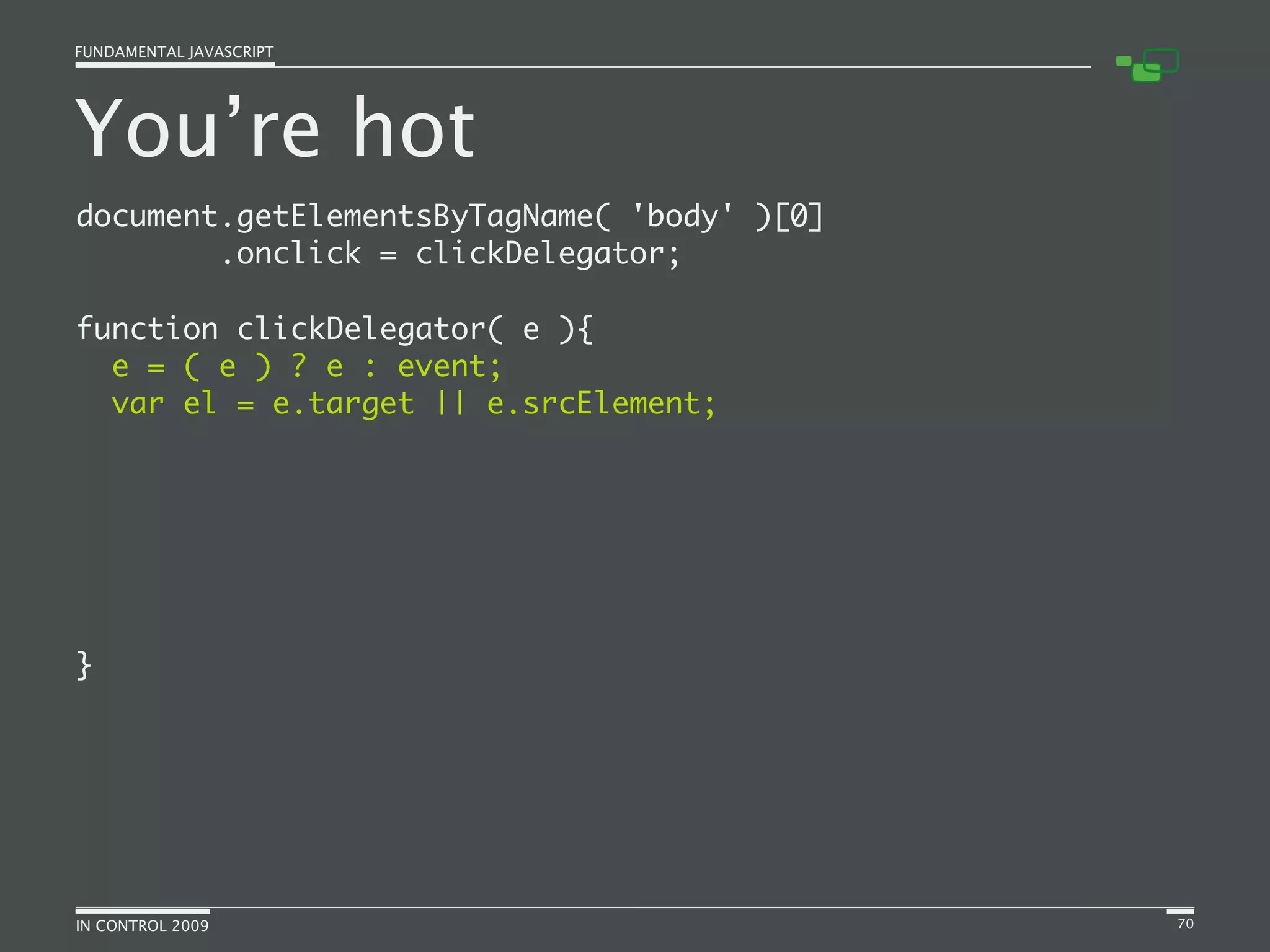 Fundamental JavaScript [In Control 2009]
