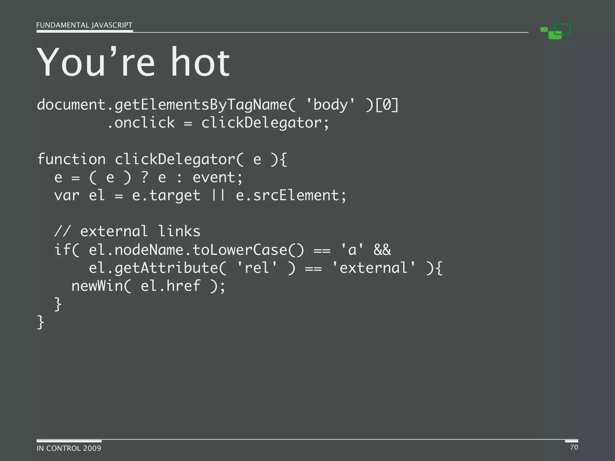 Fundamental JavaScript [In Control 2009]