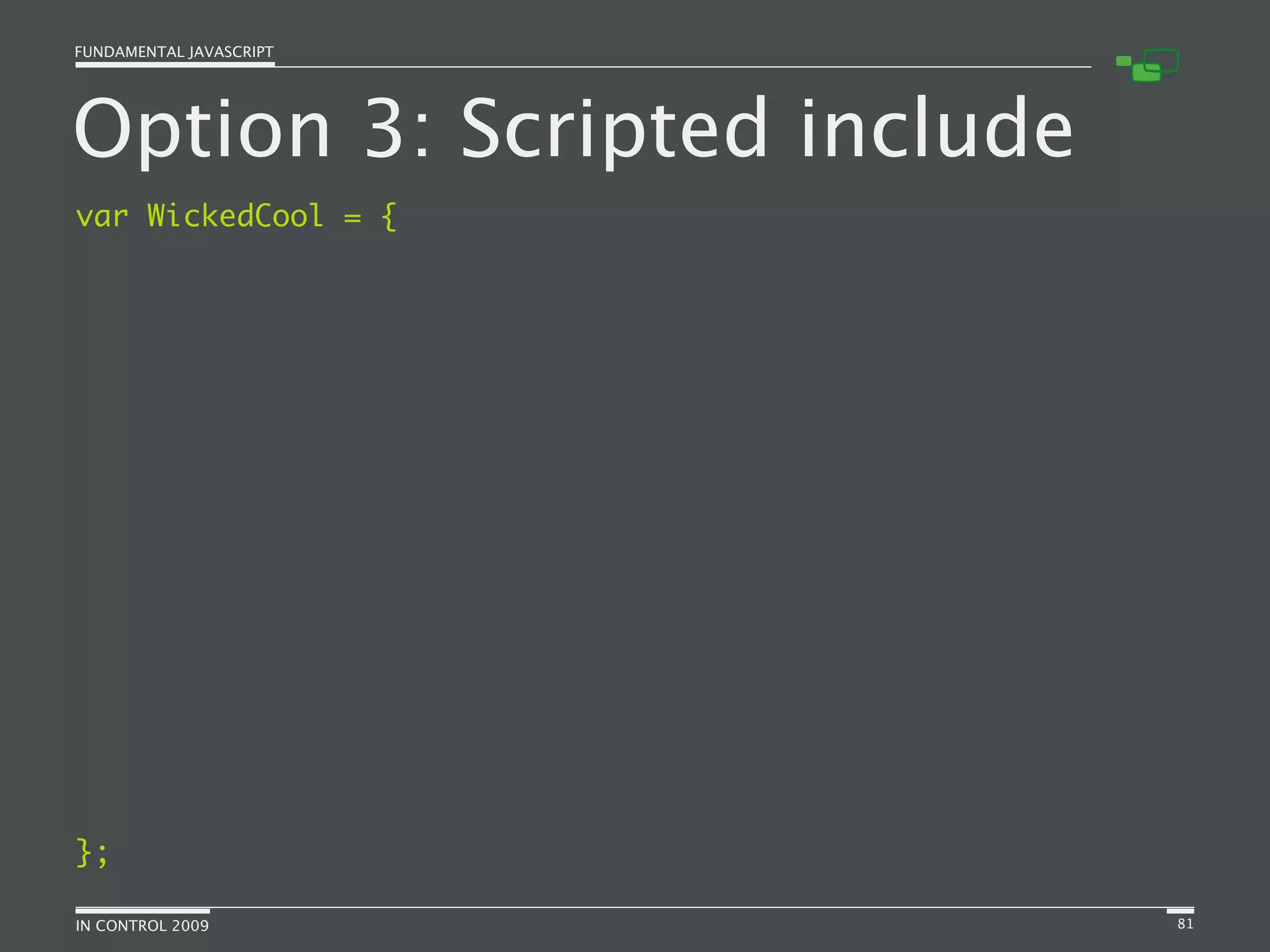 Fundamental JavaScript [In Control 2009]